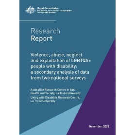 Research report - Violence, Abuse, Neglect and Exploitation of LGBTQA+ People with Disability