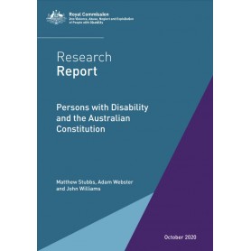 Research Report - Persons with Disability and the Australian Constitution